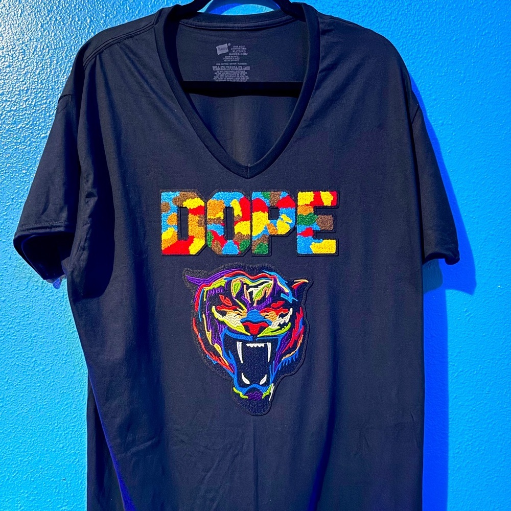 DOPE BEAST V-Neck T-Shirt Men’s Size XL - Picture 7 of 7